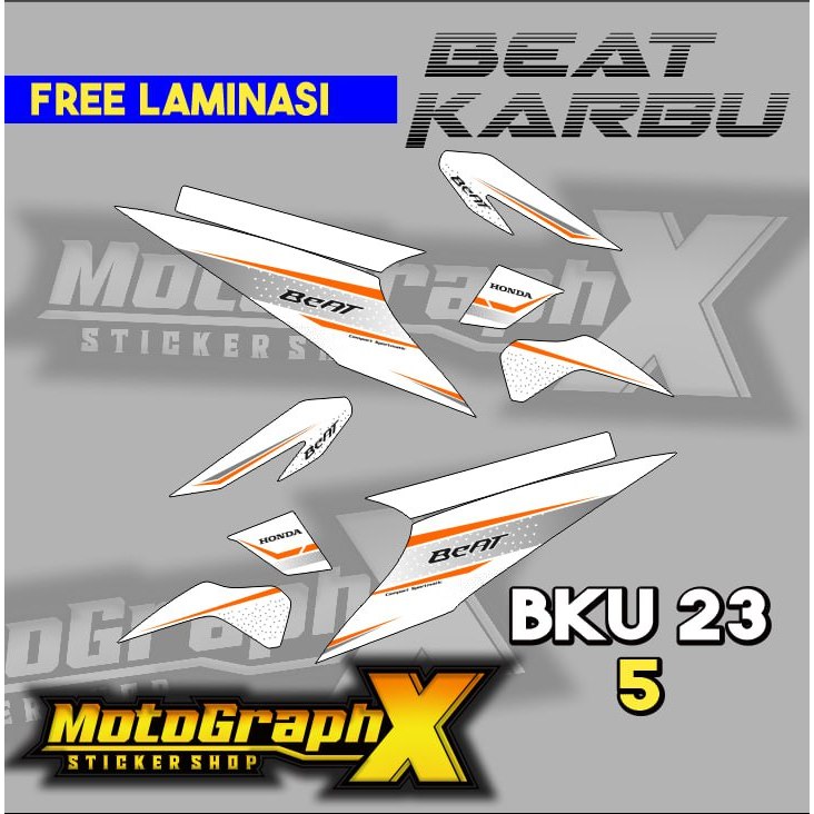 STRIPING BEAT KARBU VARIASI STICKER SIMPLE BEAT KARBU BKU 23