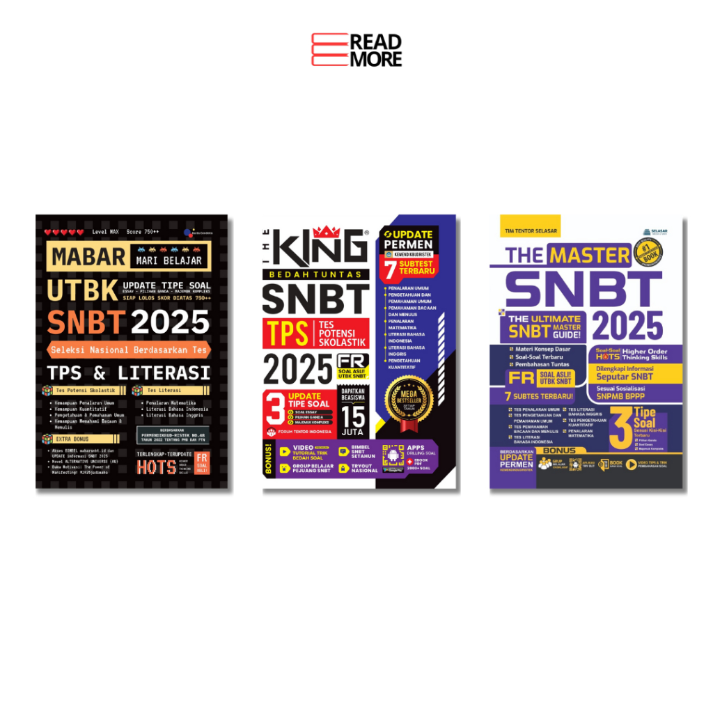 SIAP KIRIM  BUKU SNBT 2025 / THE KING TPS SNBT + MABAR SNBT + THE MASTER SNBT / TPS 2025 / ORIGINAL