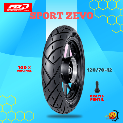 Ban Motor VESPA MATIC FDR SPORT ZEVO 120/70 Ring 12 Tubeless