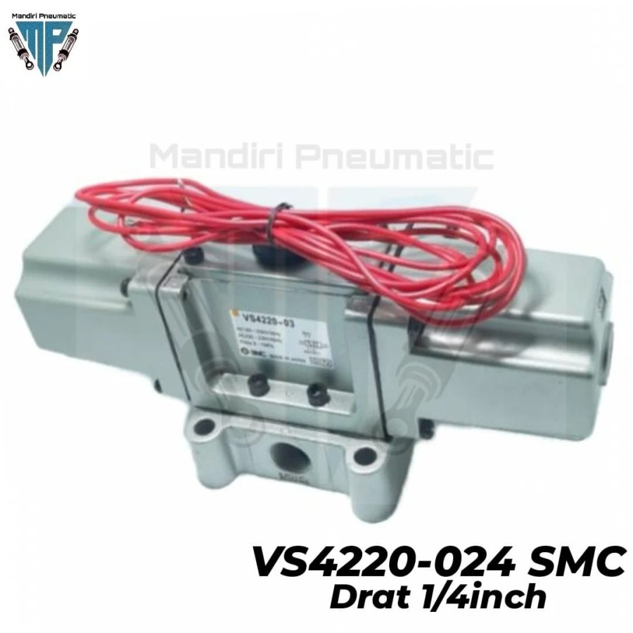 solenoid valve 5/2 double coil smc vs4220-024 1/4" ac220v