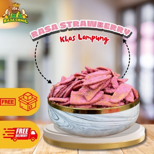 

Keripik Pisang Rasa Strawberry Lampung RAJA CEMIL