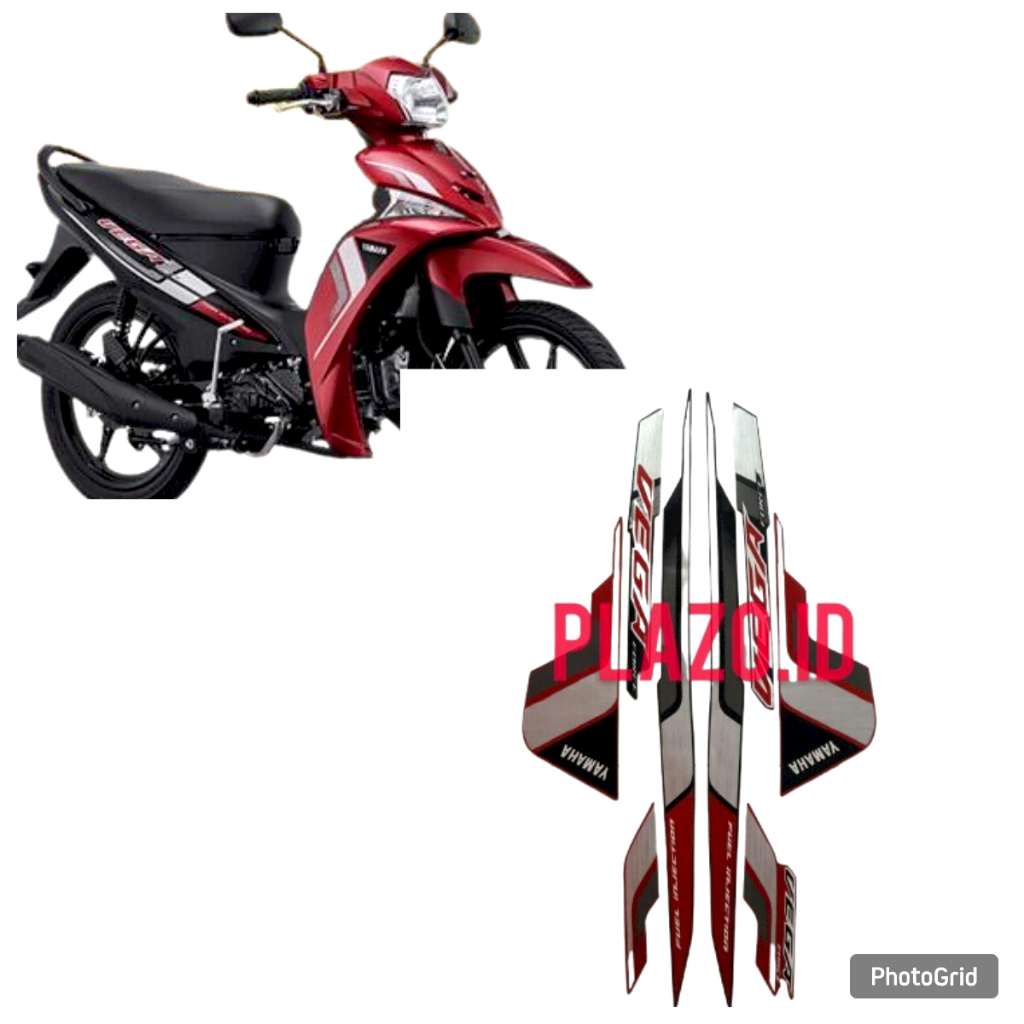 Striping motor yamaha Vega Force 2021 Hitam-Merah