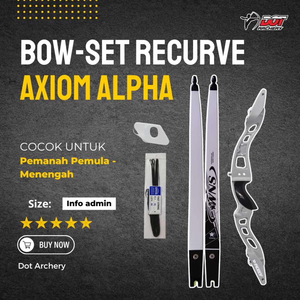 Paket Busur WNS Axiom Alpha Recurve Bow ILF Set Panahan Olympic Prestasi