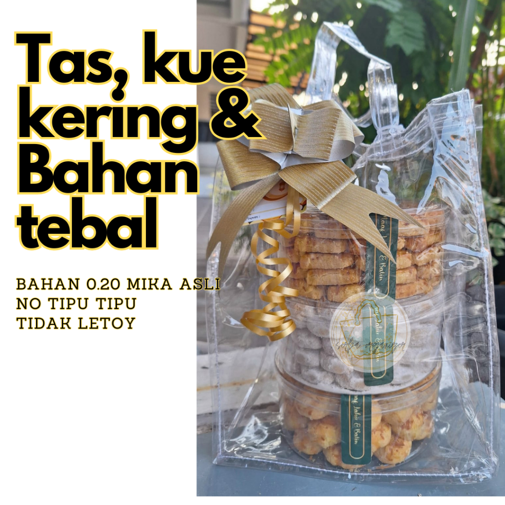 

Tas kue 500 gr tas sembako 0.20 Mika tebal kotak Nasi Tas besek15x15 , Tas kue 500gr, tas kue kering