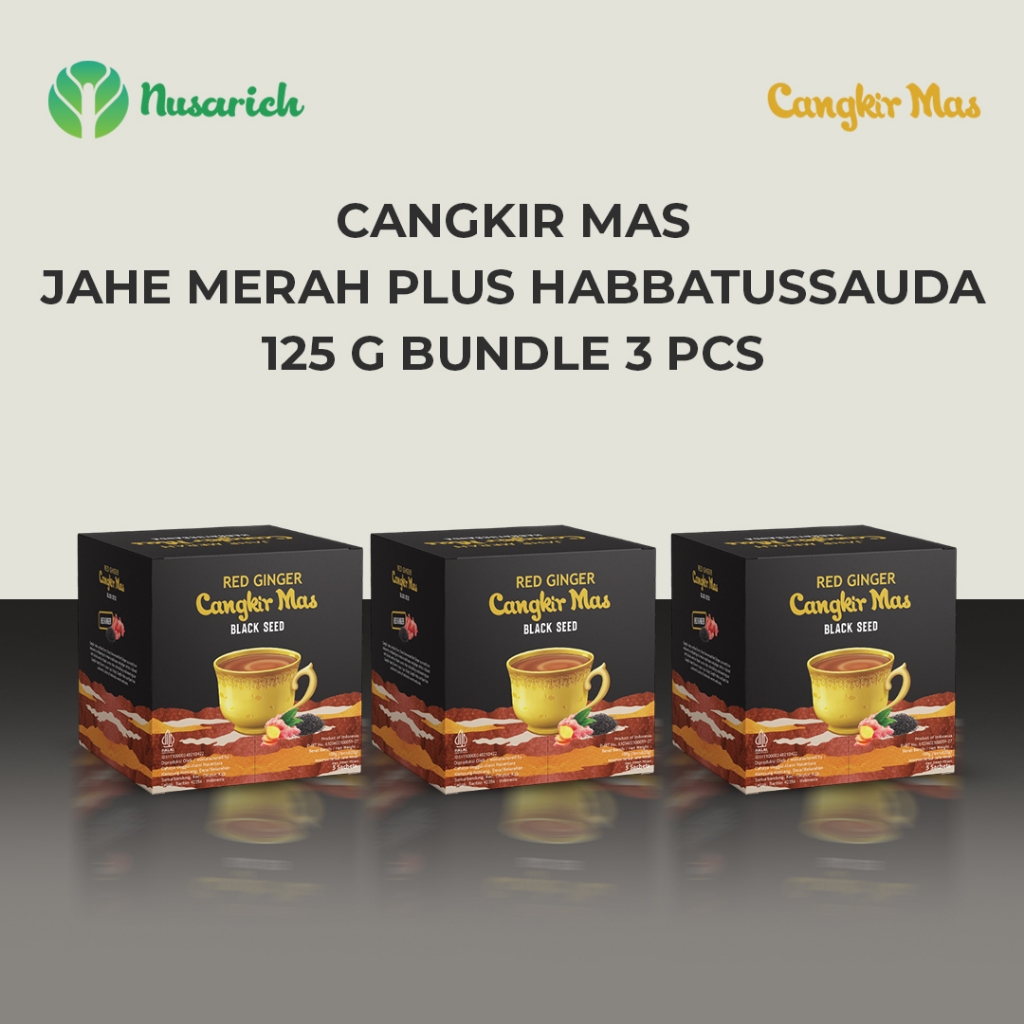 

CANGKIR MAS Jahe Merah Plus Habbatusaudah (Paket Promo 3 Ktk)