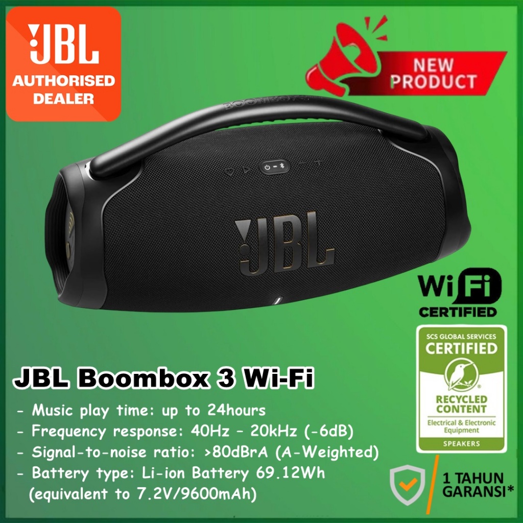 JBL Boombox 3 WiFi Portable Bluetooth Speaker Boombox3 IP67 Powerful Sound Boombox3 3WiFi