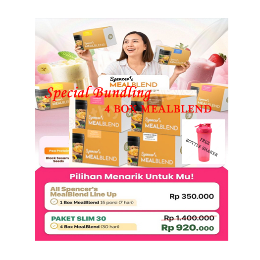 

PROMO BUNDLING TERMURAHH !!! PAKET 4 BOX Mix Rasa Spencer's Mealbland MultigrainOriginal 100% - Pengganti Sarapan Cemilan Sehat