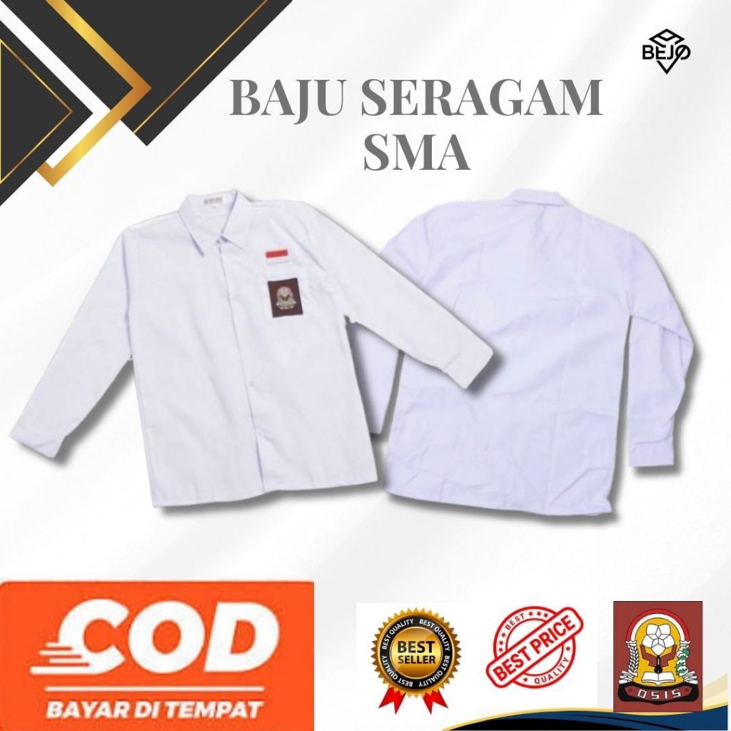 SERAGAM SMA BAJU SERAGAM SMA BAJU LENGAN PANJANG SMA BAJU SERAGAM SMA MURAH