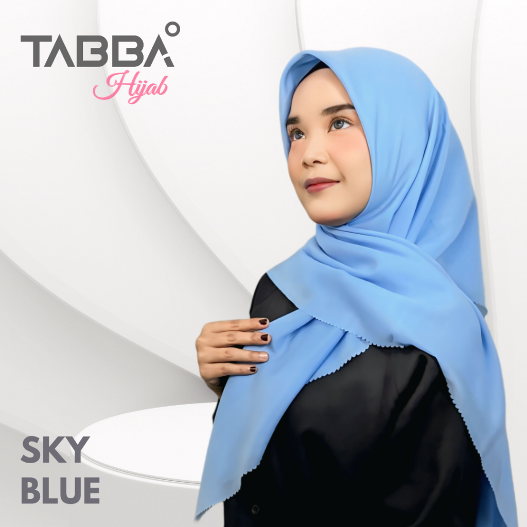 TABBA - Hijab Voal Segi Empat Sky Blue Uk 110x110