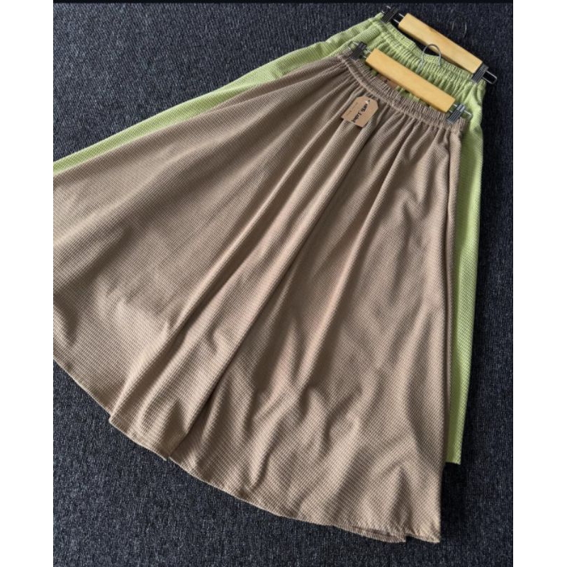 rok wanita waffle/skrit wanita waffle/rok wanita korean style