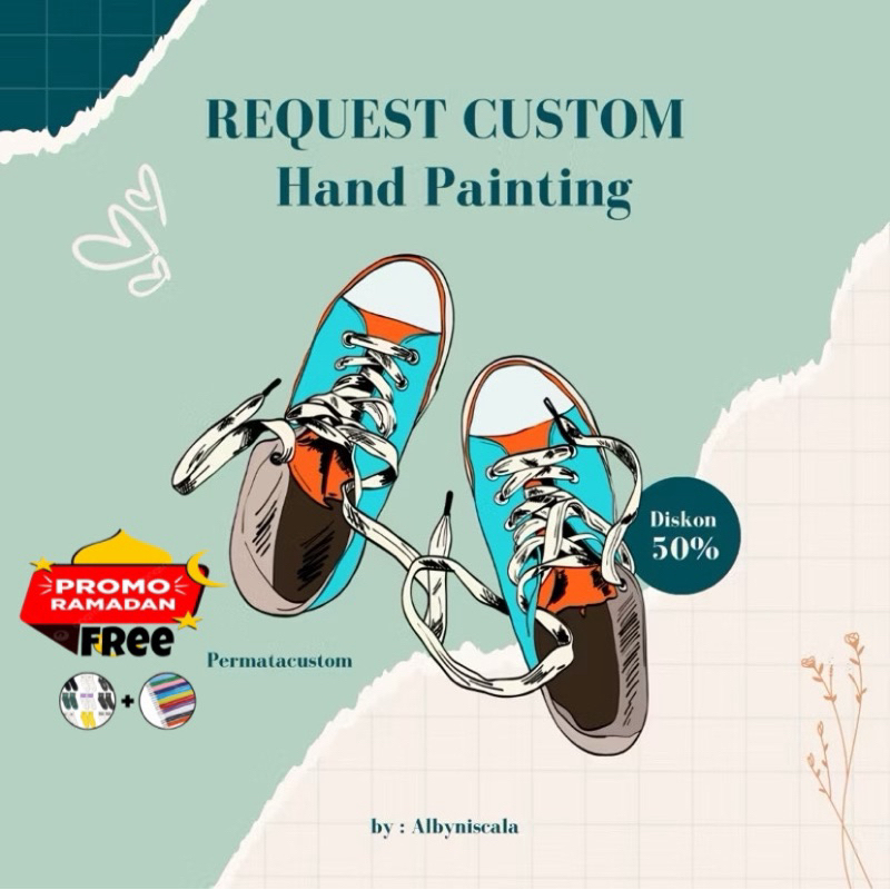 hand painting Custom shoes - Custom sepatu