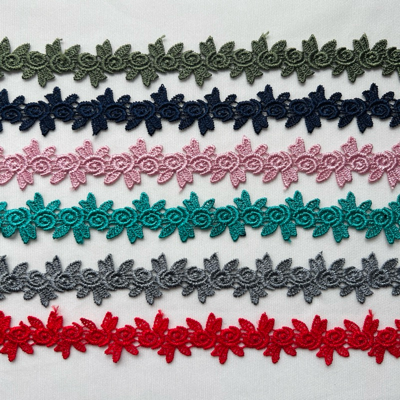 Renda Giper Bunga/Gyper/Bordir Chemical/Timbul/Pita/Renda Baju/Renda Prada/Renda Ziper/Renda Pakaian