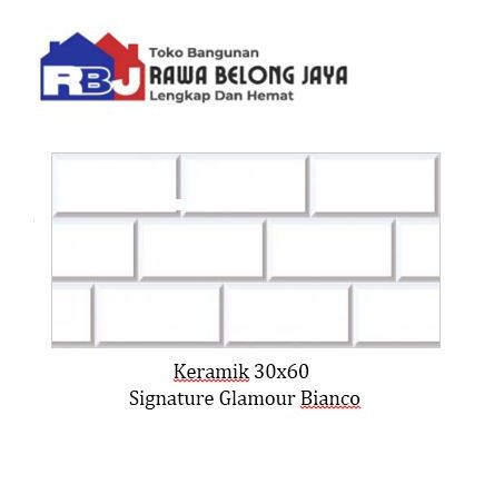 Keramik 30x60 / Keramik Dinding Signature Glamour Bianco