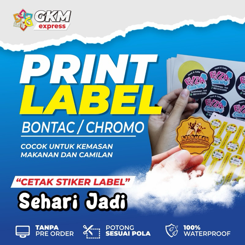 

CETAK LABEL A3+ STIKER BONTAK / CHROMO Cutting pola (Print +Cut)