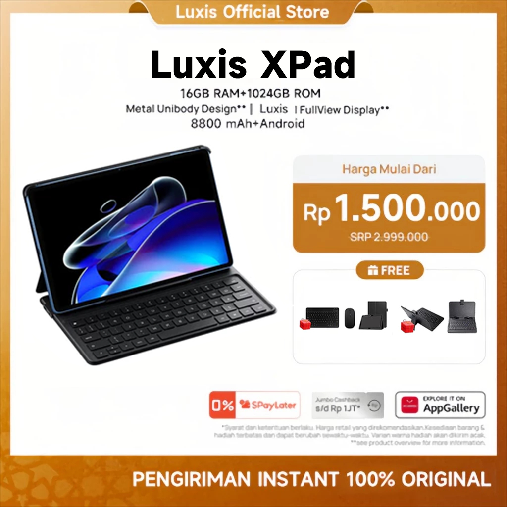 [Free Mouse Keyboard Case] Luxis Tablet XPad (16GB+1024GB)11.6inch"lPS Screen Tablet Android 12 8800