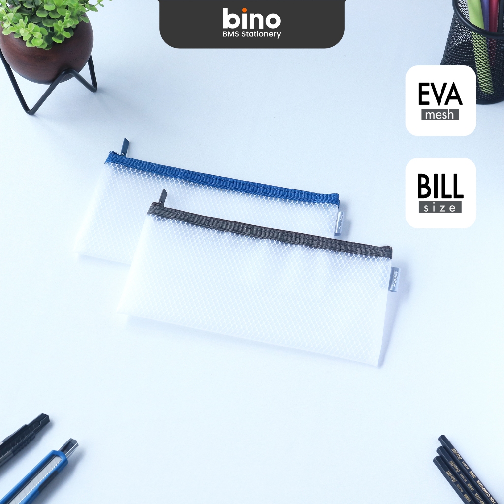 

[BMS Tangerang] Bantex Zip Bag Pouch Jaring Ukuran Bill / Cheque Bahan EVA Ritsleting BF2100