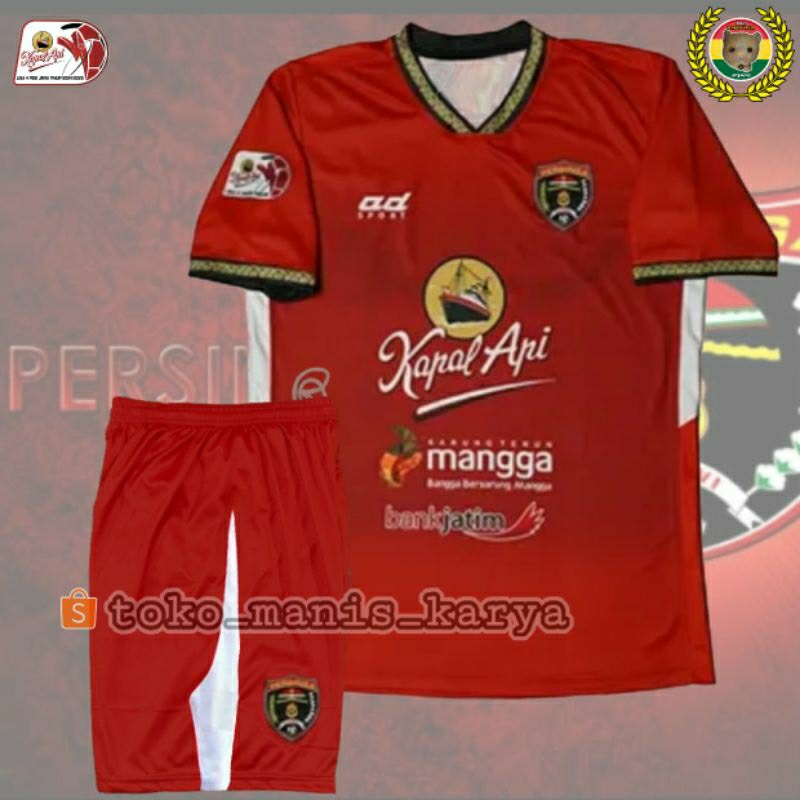 SETELAN DEWASA PERSINGA NGAWI HOME 2024 / 2025 LIGA 4 JATIM MERAH JERSEY CELANA PRINTING TERBARU LOK