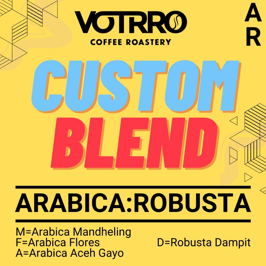 

VOTRRO BLEND - Biji Kopi Susu Blend Custom Arabica Robusta Roasted Coffee Beans 1 Kg