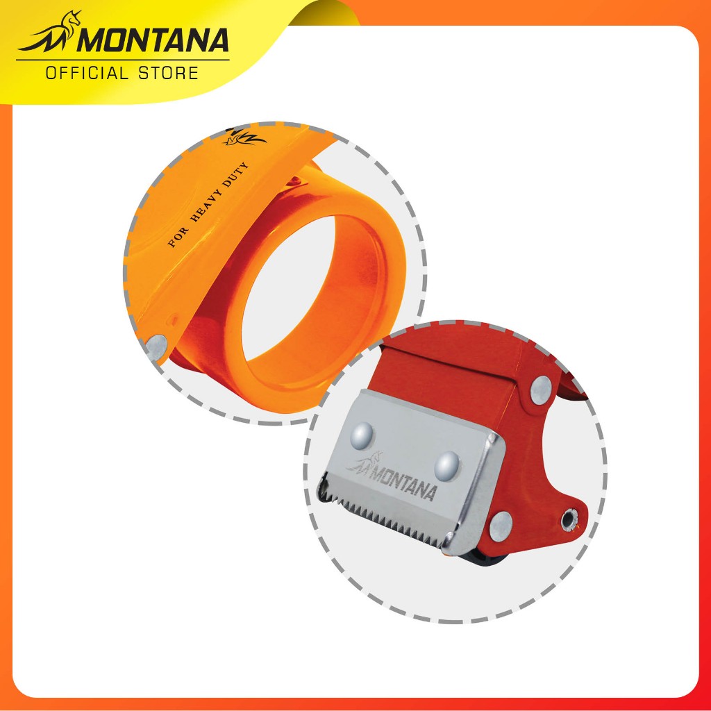 

Montana Tape Dispenser Pemotong Lakban 15X 5.5 X 12.5 Cm Tape Cutter Serbaguna Tpt-502
