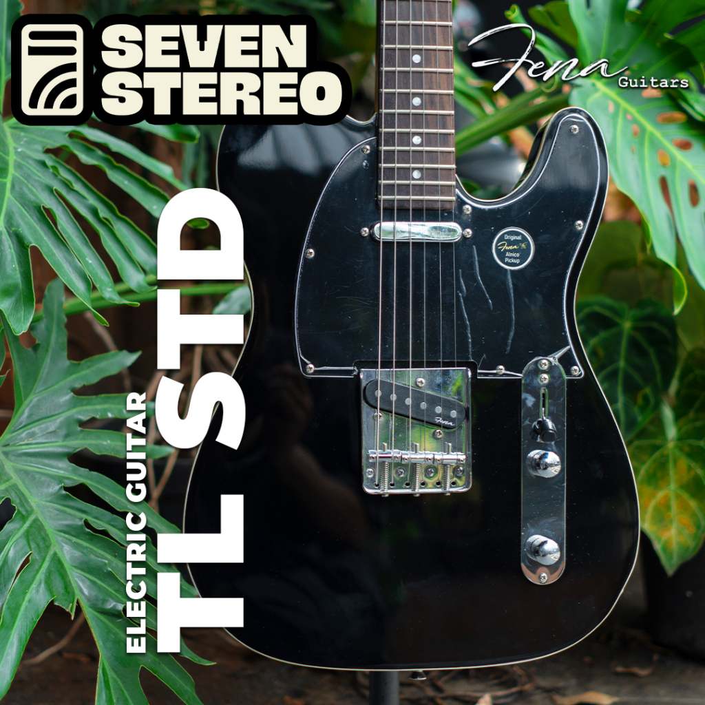 Fena Guitar STD Telecaster Maple FB Black