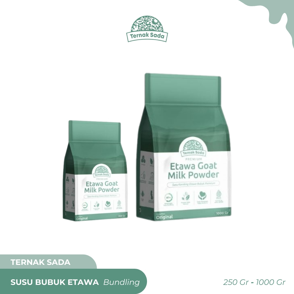 

TERNAK SADA - Susu Bubuk Etawa - Bundling 2 Pcs (250gr, 1kg)