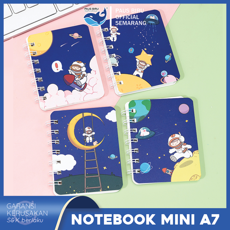 

Paus Biru - Notebook Mini A7 Buku Tulis Sekolah Book Catatan Kecil 50 / 80 Lembar Kartun Stationery Alat Tulis Perlengkapan Sekolah