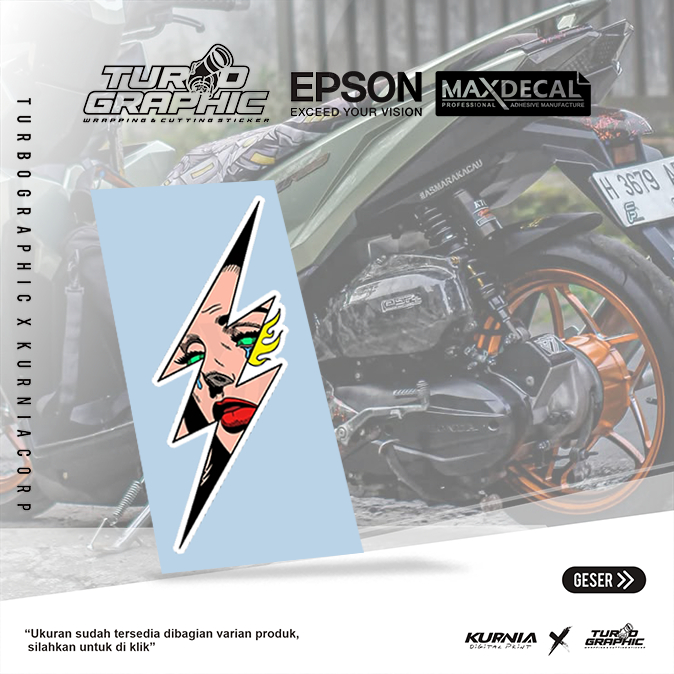 

Sticker Thunder Girl / Stiker Aesthetic Beautiful Girl / Sticker Vinyl Glossy / Aesthetic Sticker / Sticker Band / Stiker Brand Lokal / Stiker Satuan / Sticker Custom / Sticker Helm / Stiker Tumbler / Stiker Anti Air