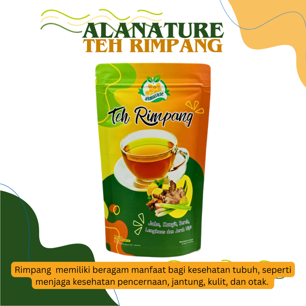 

Alanature Teh Rimpang Jsr Sari Jahe Kunyit Lengkuas Daun Sereh dan Jeruk Nipis Alami Tea Bag