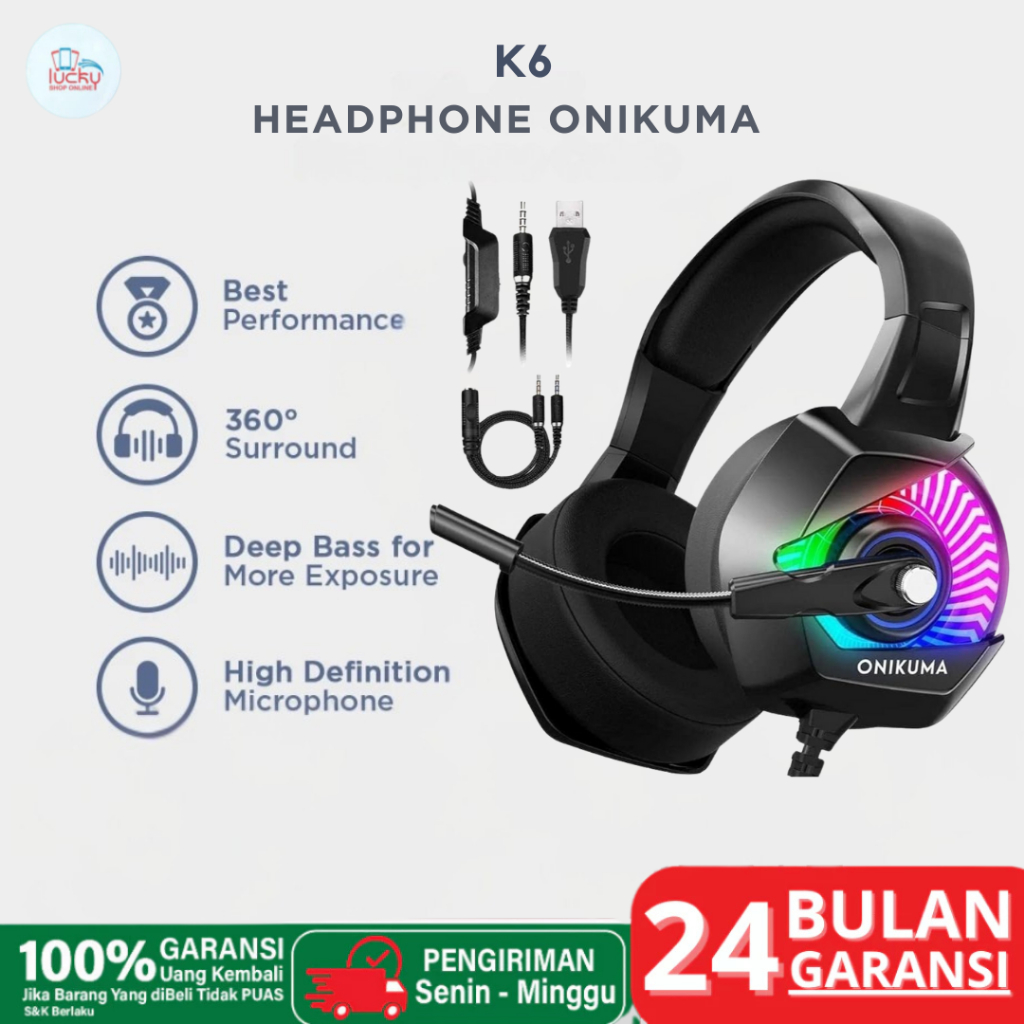 HEADPHONE ONIKUMA GAMING+MIC K6