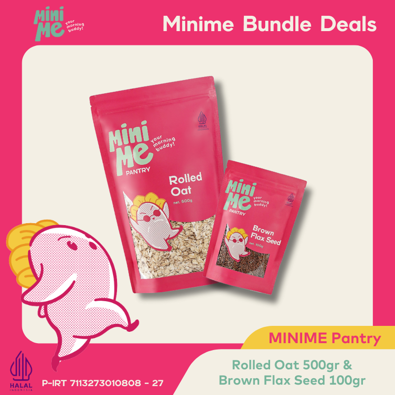 

MINIME PANTRY - Rolled Oat 500gr & Brown Flax Seed 100gr