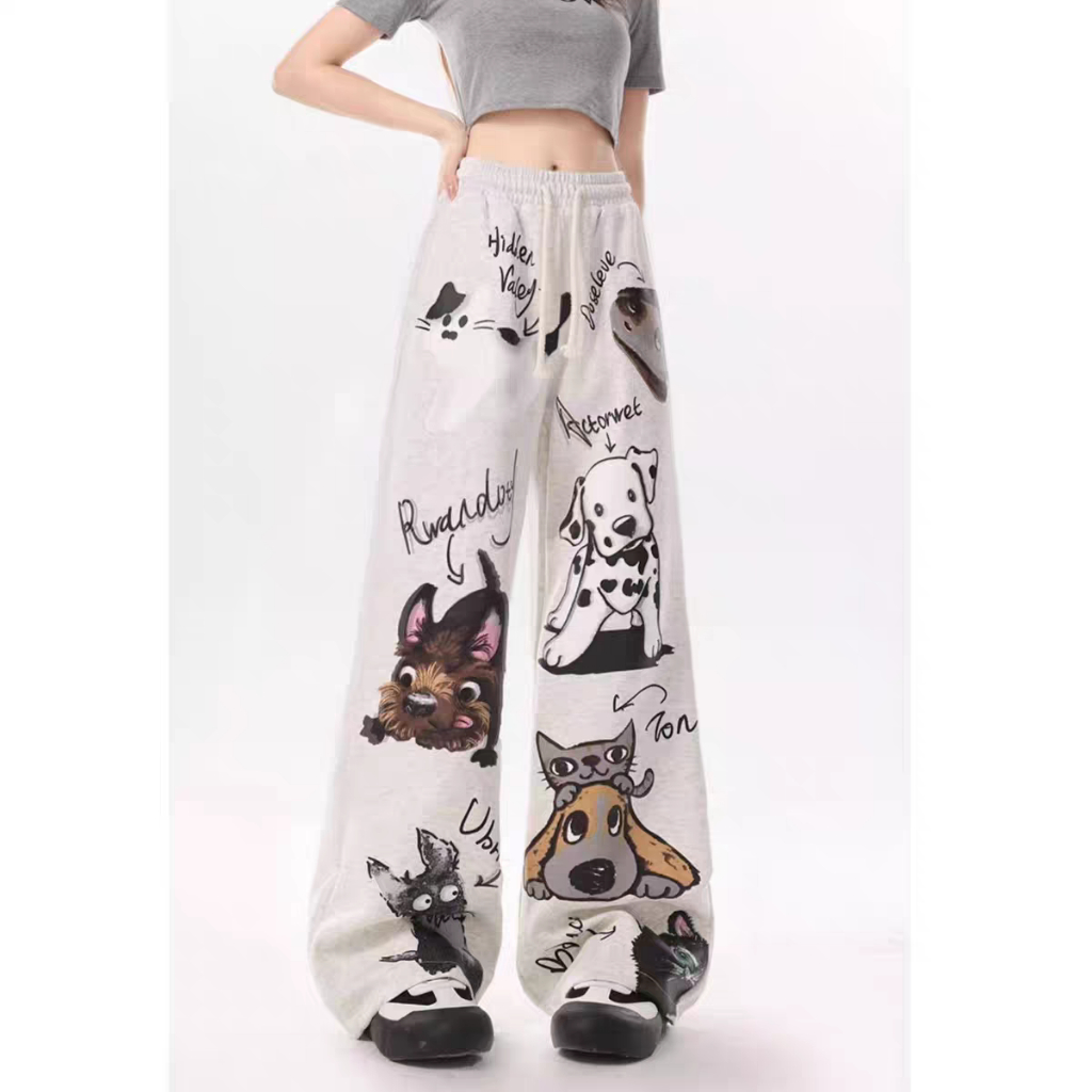 SKENA PANTS DOG ANIMAL CELANA BAGGY KULOT YB STYLE