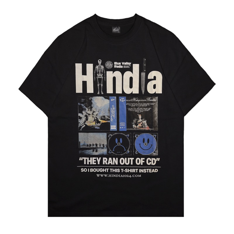 Xtrememerch Hindia "Sold Out" T-Shirt Hitam Katun S-XXL Boxy Fit T Shirt Original Kaos