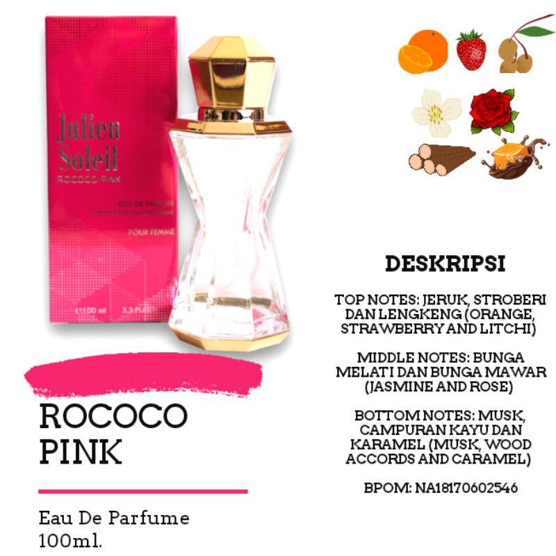 ORIGINAL PARFUM JULIEN SOLEIL ROCOCO PINK WOMEN EDP 100ml
