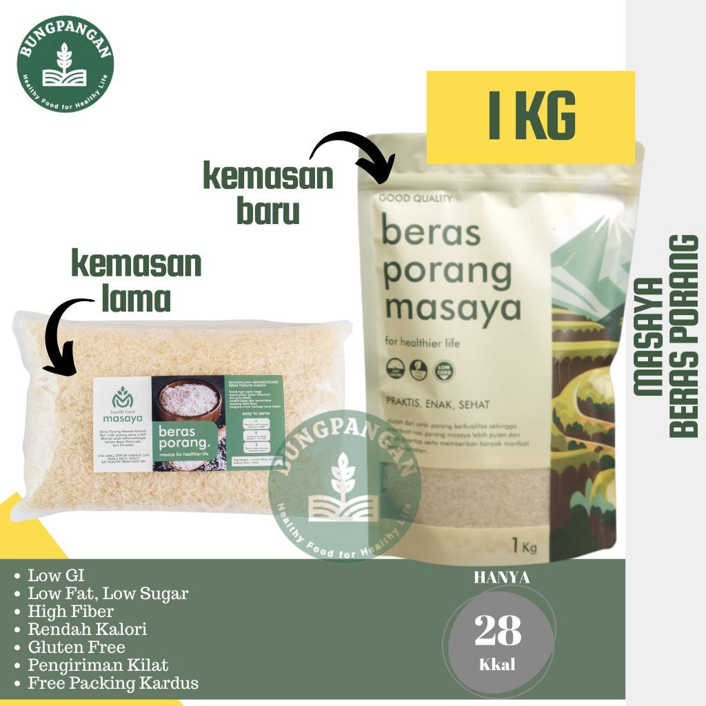 

BIG RAMADHAN SALE BERAS PORANG MASAYA 1 KG TERMURAH