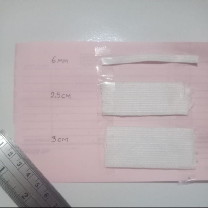 KARET CELANA ELASTIS PER ROLL 2,5 CM DAN 3 CM