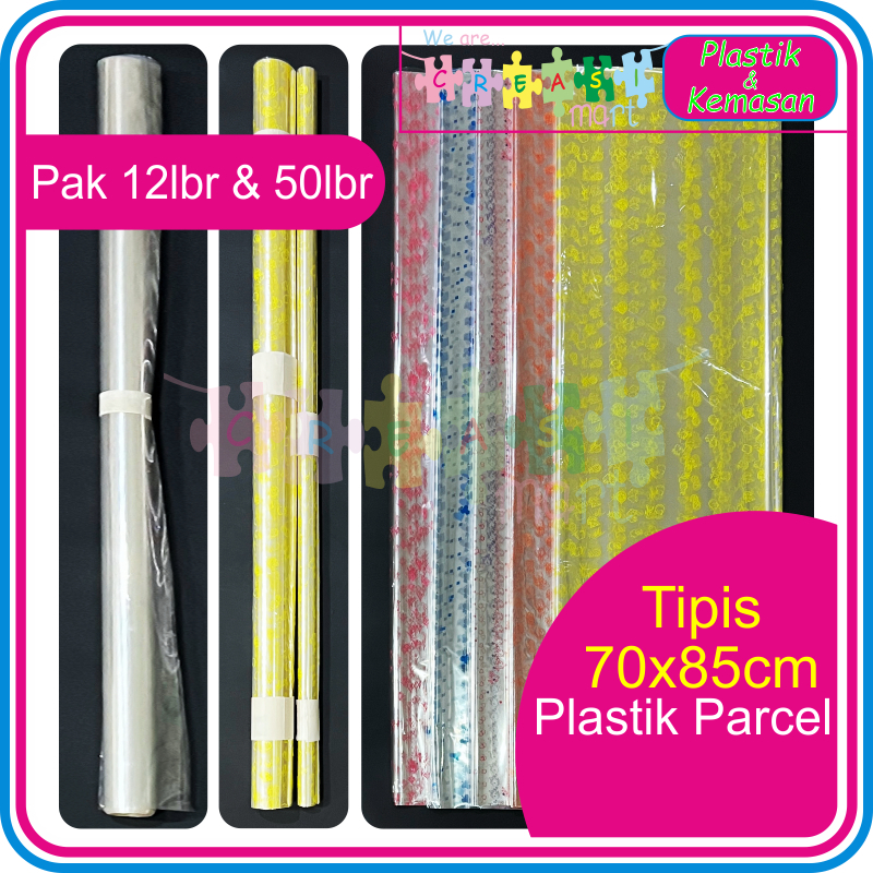 

Plastik Parcel Lembaran Ukuran 70x85cm Pak 12pcs atau 50pcs Plastik Kaca Murah & Tipis BerKualitas