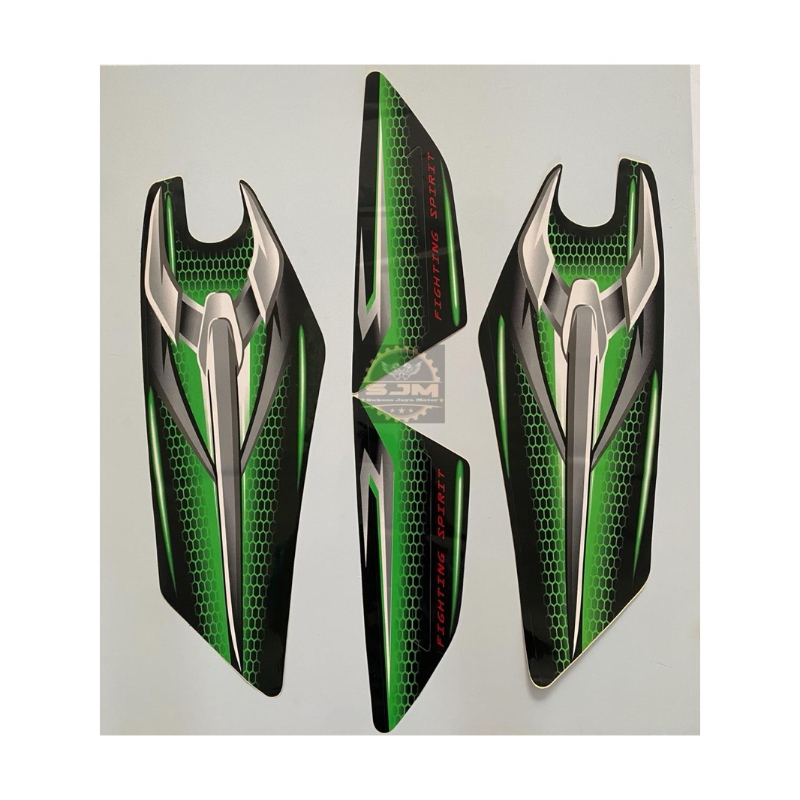 Stiker Striping RX KING 2007 Hitam Hijau
