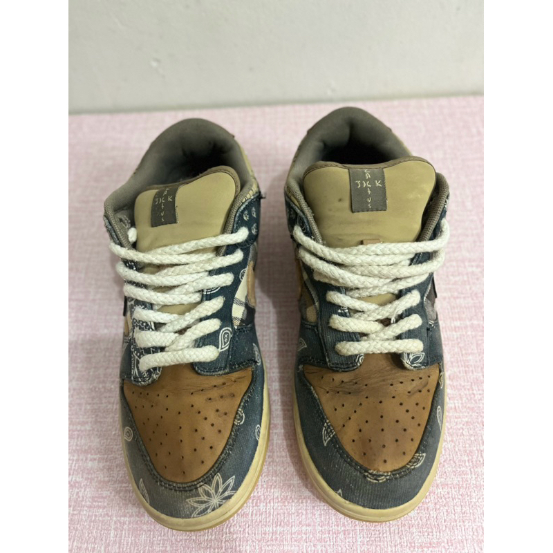 Sepatu Nike SB Dunk Low X TRAVIS SCOTT Parachute Beige Brown Black (Size 42)
