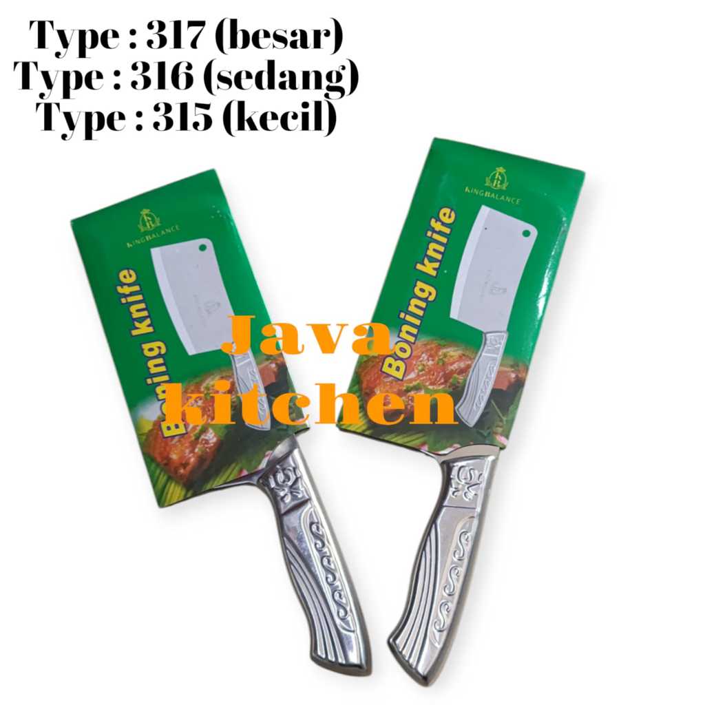 Pisau pemotong daging ukuran besar sedang dan kecil