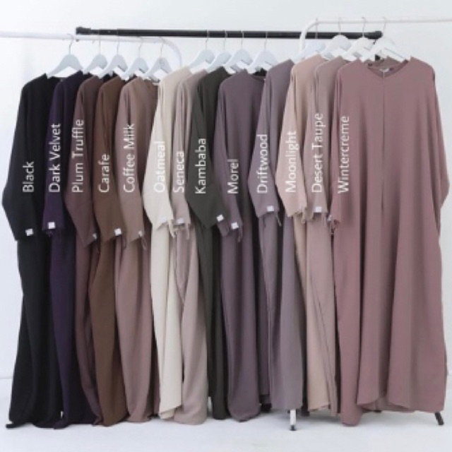 PRELOVED SET DARK PLUM eira abaya set FK long abaya size L dark plump plum mazen anti uv barkha proj