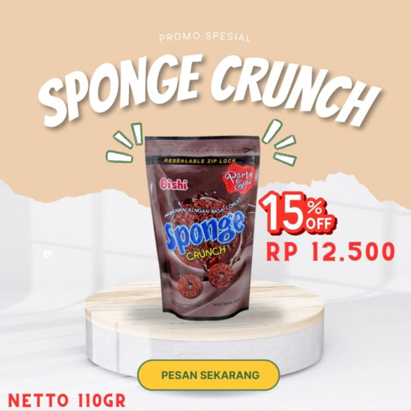 

sponge crunch rasa coklat