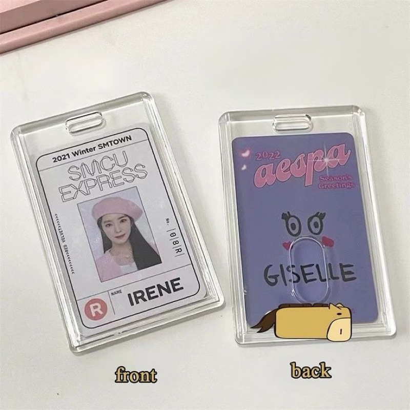 

Tempat Kartu ID card Akrilik Transparan 2 sisi photocard kartu pegawai