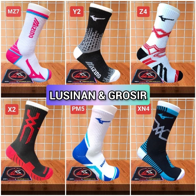 Grosir lusinan kaos kaki mizuno panjang tebal terbaru