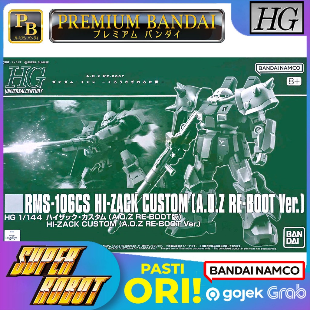 𝗕𝗔𝗡𝗗𝗔𝗜 HG RMS-106CS Hi-Zack Custom AOZ RE-BOOT VER - HGUC P-BANDAI Limited
