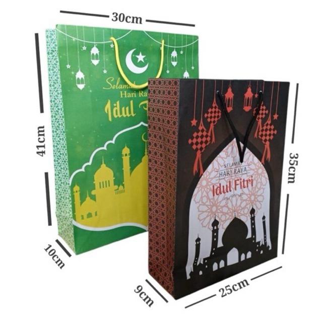 

1Pack Paper Bag Idul Fitri Kantong Paper Bag Lebaran 2025 Motif