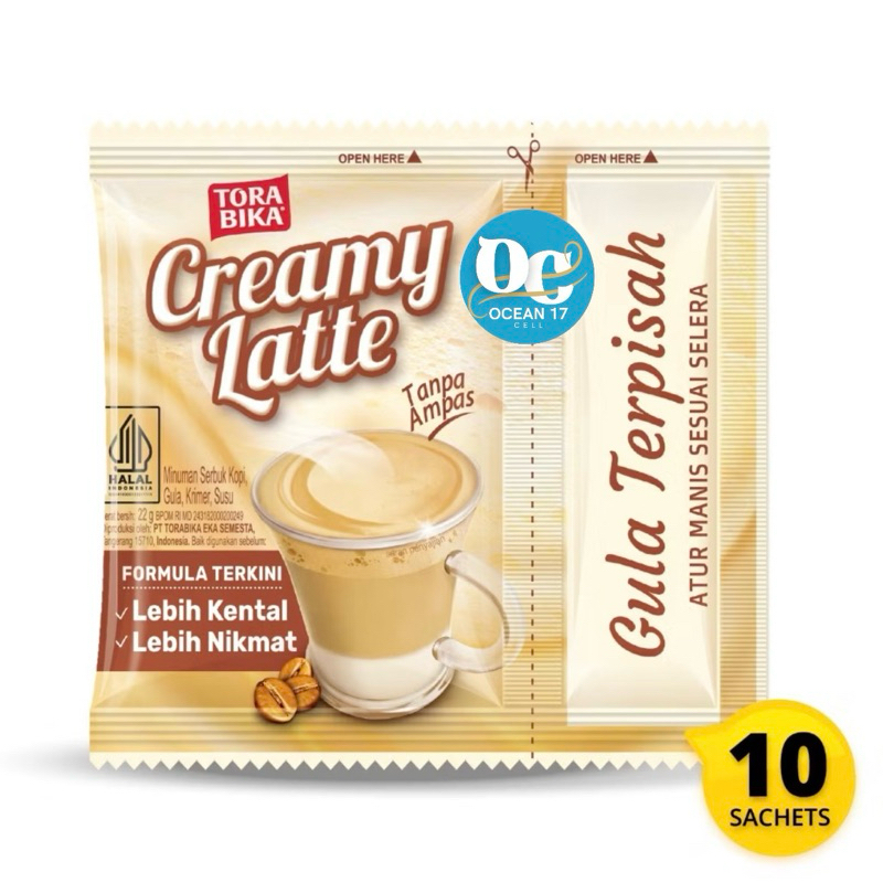 

creamy latte torabika isi 10 sachet