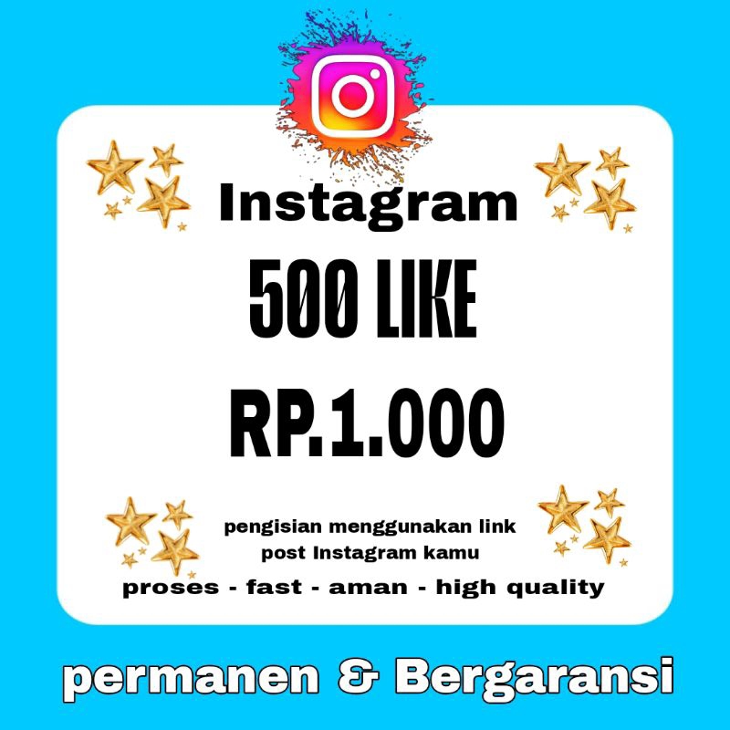 LIKE Instagram Permanen Bergaransi Proses Cepat