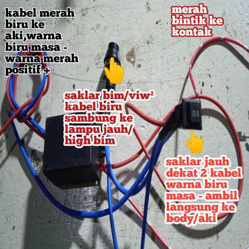 RELAY SET RELAY LAMPU MOTOR 100 WATT