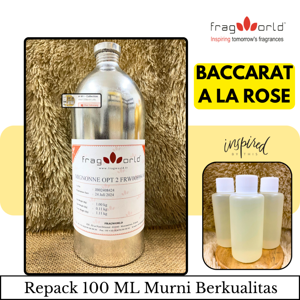 Bibit Parfum Cwe BACCARAT A LA ROSE ( 100 ML Repack MURNI ) Fragworld