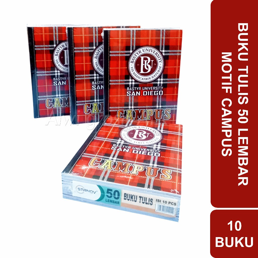 

Buku Tulis PENDEK Stanov Motif Campus Isi 50 Lembar | 10 Buku